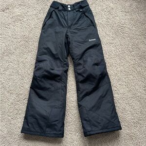 Kids Black Snow Pants